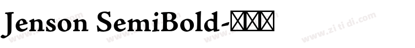 Jenson SemiBold字体转换